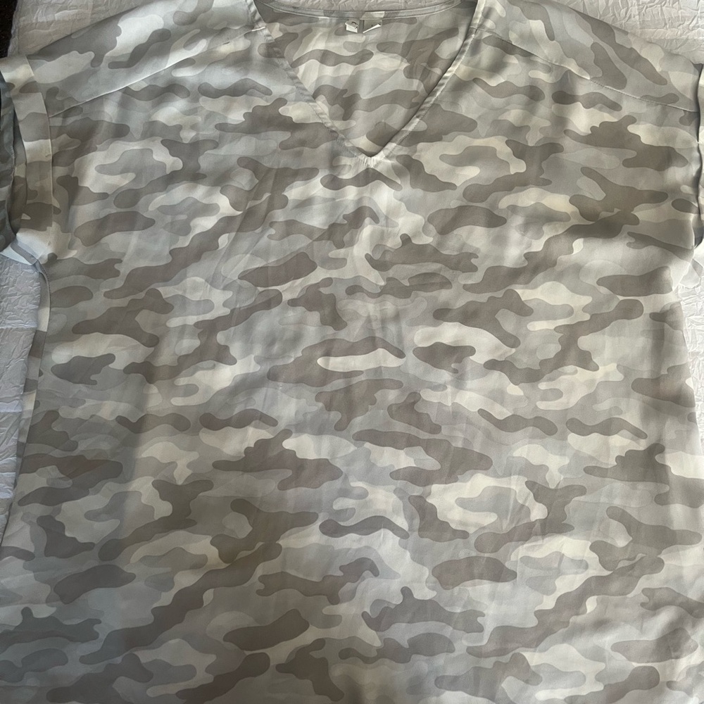 Women’s Camouflage Gray Chiffon Shirt